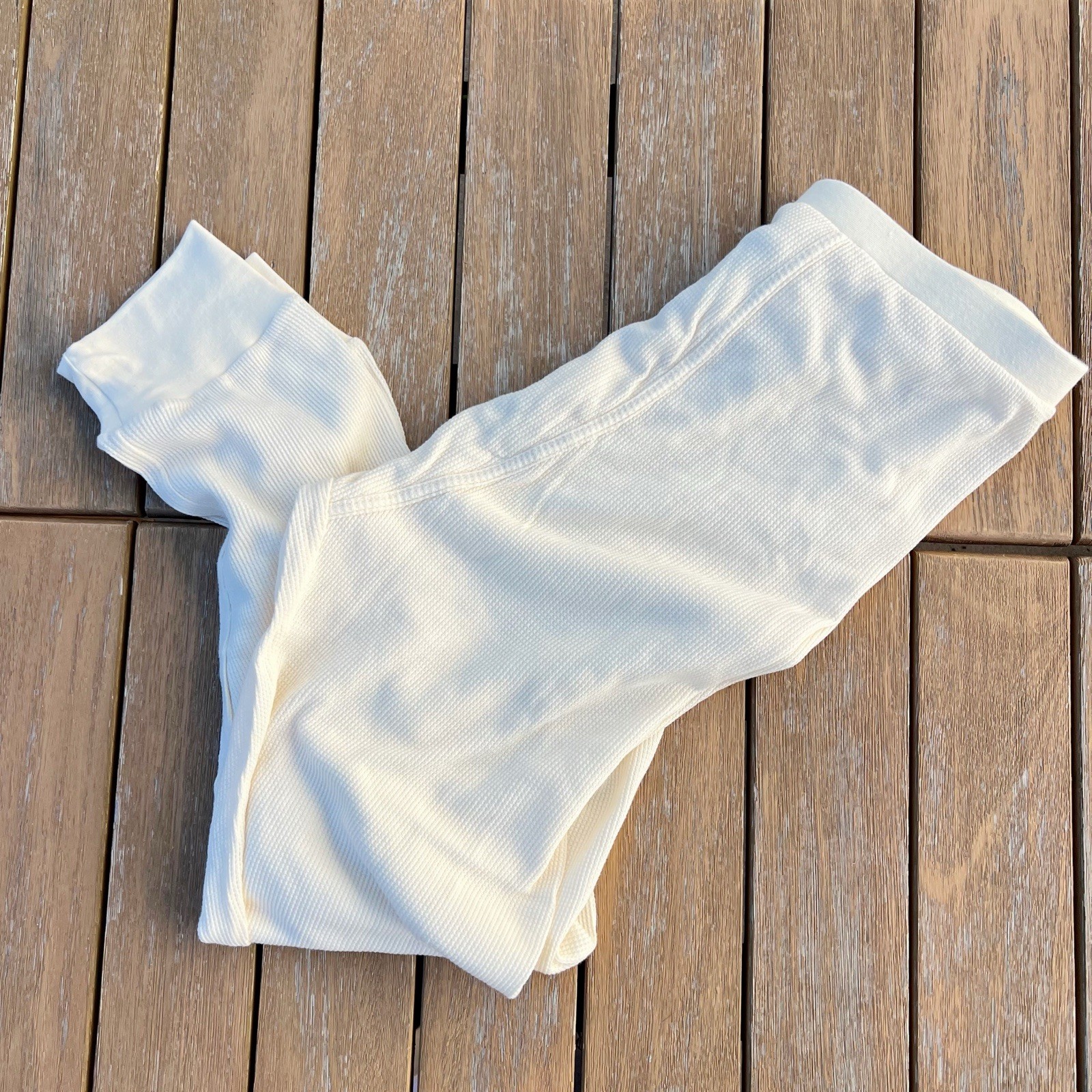 Blair Mens cream white cotton Retro  Thermal  long johns longjohns underwear