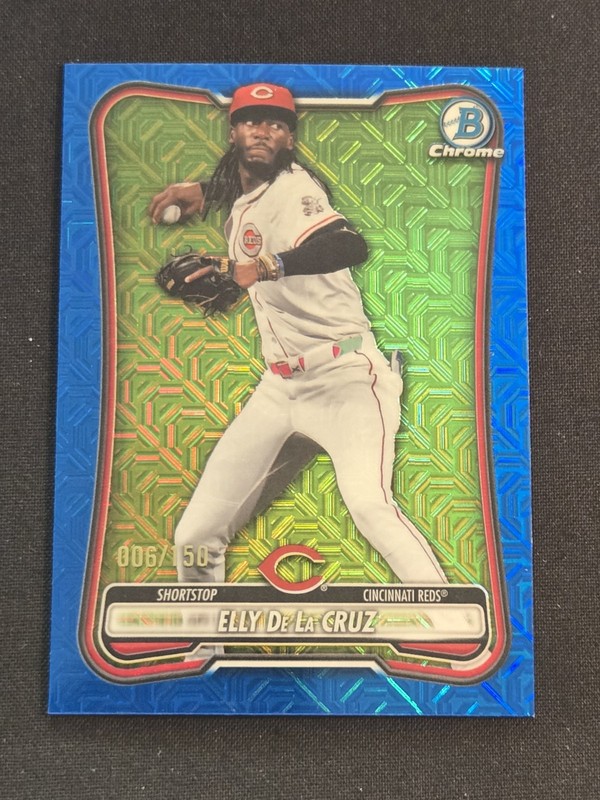 2026 Bowman Chrome Elly De La Cruz /150 Blue Mojo Refractor.