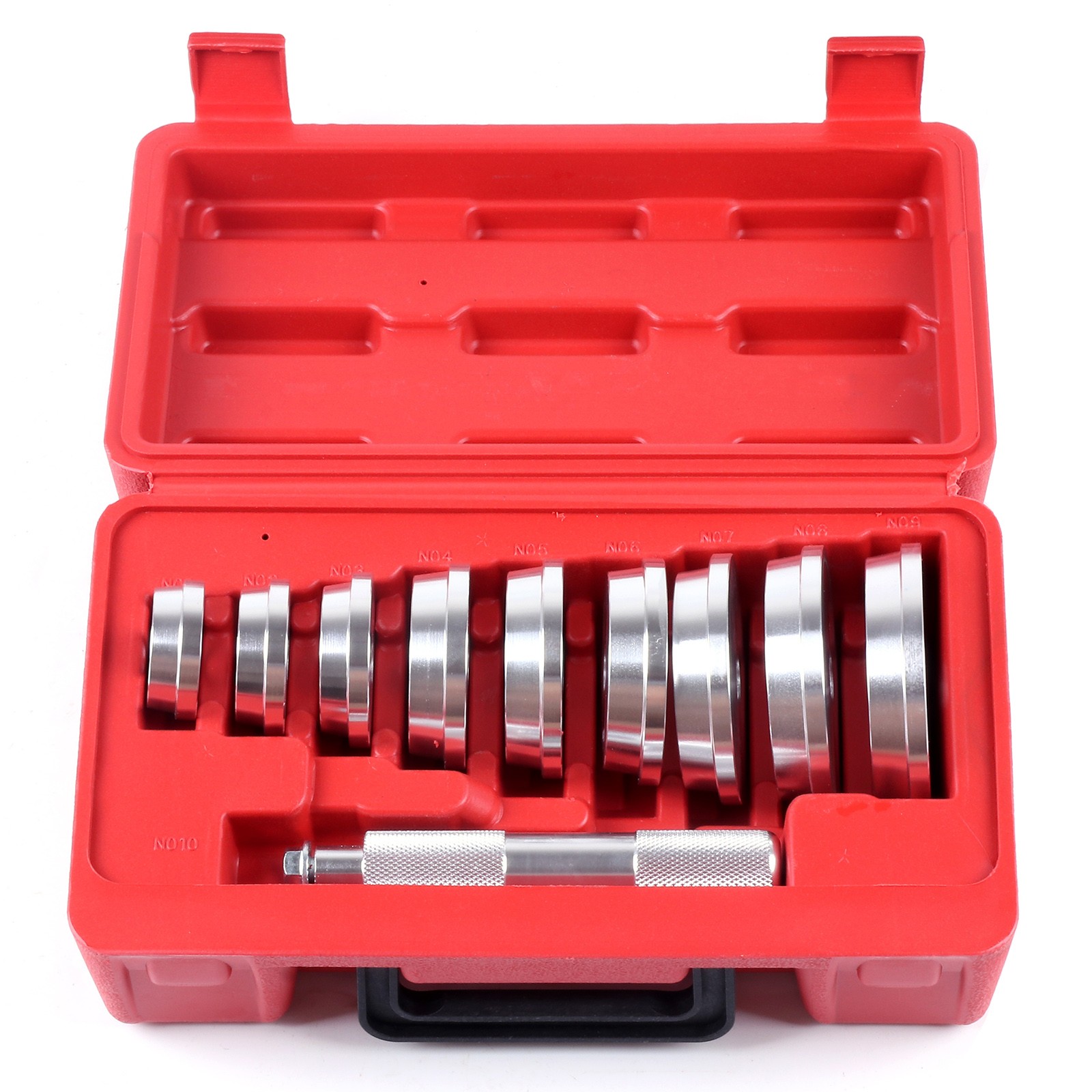 ✅10pcs Sliver Bearing Race and Seal Driver Set Aluminium Auto Car Tool Set