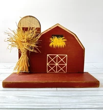 Primitive Wooden Barn 1987 Country Treasures Rustic Farmhouse Folk Art Decor