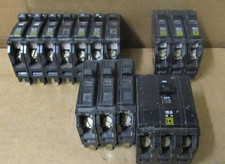 Lot of 14 Square D Circuit Breakers 30 Amp, 20 Amp, 15 Amp