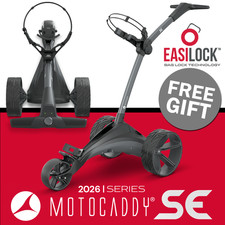 MOTOCADDY 2026 SE ELECTRIC EXTENDED LITHIUM GOLF TROLLEY +FREE UMBRELLA HOLDER