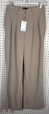 Quince stretch crepe pleated wide leg pants size 6