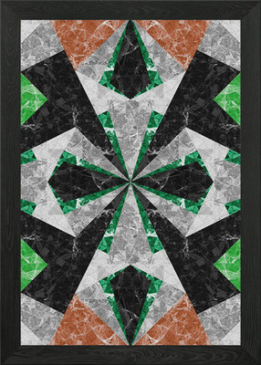 Marmor geometrischer Hintergrund G439 gerahmtes Wandbild Poster Leinwanddruck Bild
