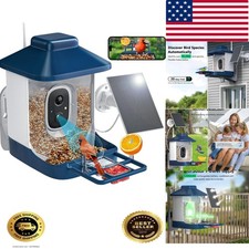 Bird Feeder with Camera, AI Bird Identification, Full HD Live Video, Solar Po...
