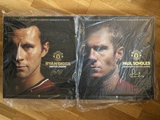Paul Scholes Ryan Giggs signed shirt United Legends box set Manchester United