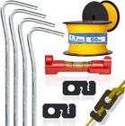 Maurerschnur 1,7 x 50m Set Schnurwasserwaage Schnurspanner Erdanker Profi