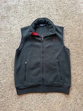 Vintage Ralph Lauren Men's Polo Fleece Vest Size L With Zippered Hood