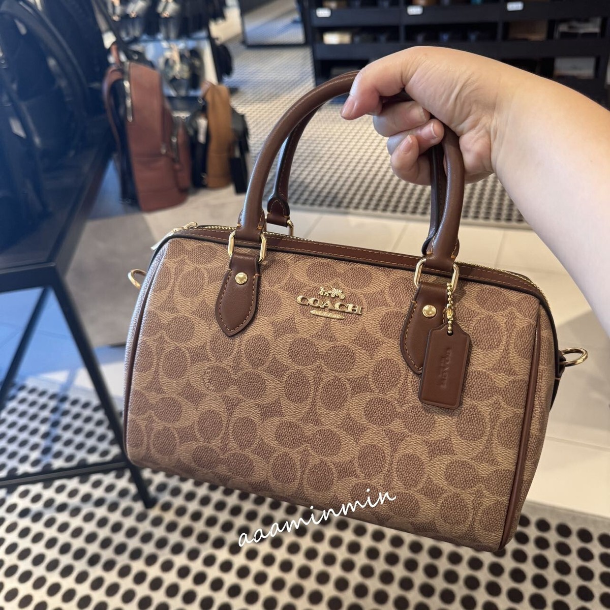 COACH Rowan Satchel Bag In Signature Canvas-signature canvas/Gold