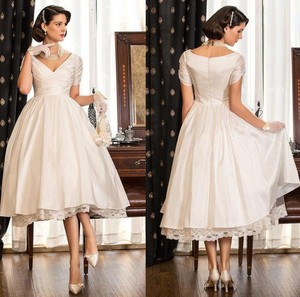 cheap tea length wedding dresses