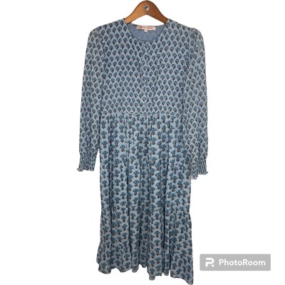 knee length dresses for ladies DAPHNE MIDI DRESS HANIA BLUE  Ros-Garden