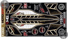 Yamaha FZ800 FZ8 2010 Rear Fairing Number Board Motografix 3D Gel Protector
