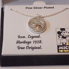Disney Mickey Mouse 90 Years Silver Plated Necklace, Mickey the True Original