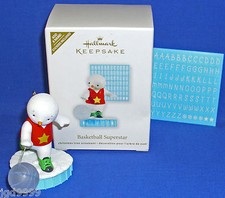Hallmark Ornament Basketball Superstar 2011 Snowman Can Be Personalized NIB