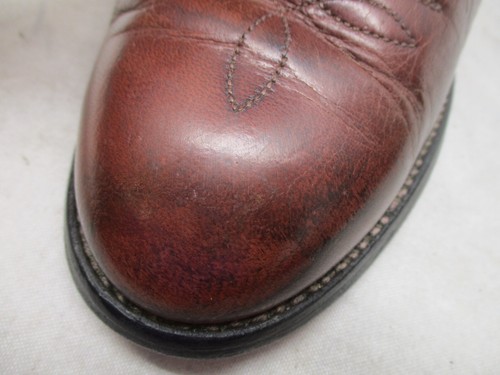 Stivali da cowboy Nocona in pelle marrone da uomo taglia 7,5 stile D 1041 USA - Foto 11 di 14