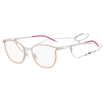 BOSS 1393 9FZ Damen Brille Brillenfassung Brillengestell Rosa mit Kette  53 - 20