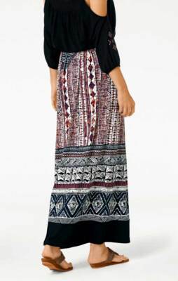 LINEA TESINI Damen Designer-Druckrock, bunt