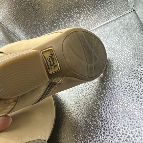 Size 7.5 Natural Soul Naturalizer Gray Peep Tie Side Zip Comfort Ankle (Z5) - Picture 7 of 9
