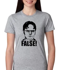 The Office "Dwight Schrute False" Womens T-Shirt Jr. Size
