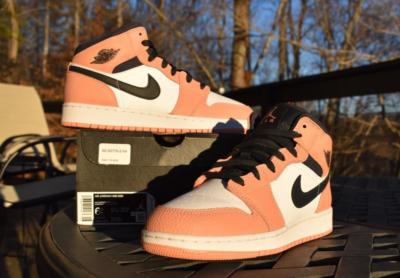 希少サイズ　Nike air jordan1 rost&found 22cm Nike Air Jordan 1 Mid GS 'Pink Quartz' 2020 555112-603 Youth