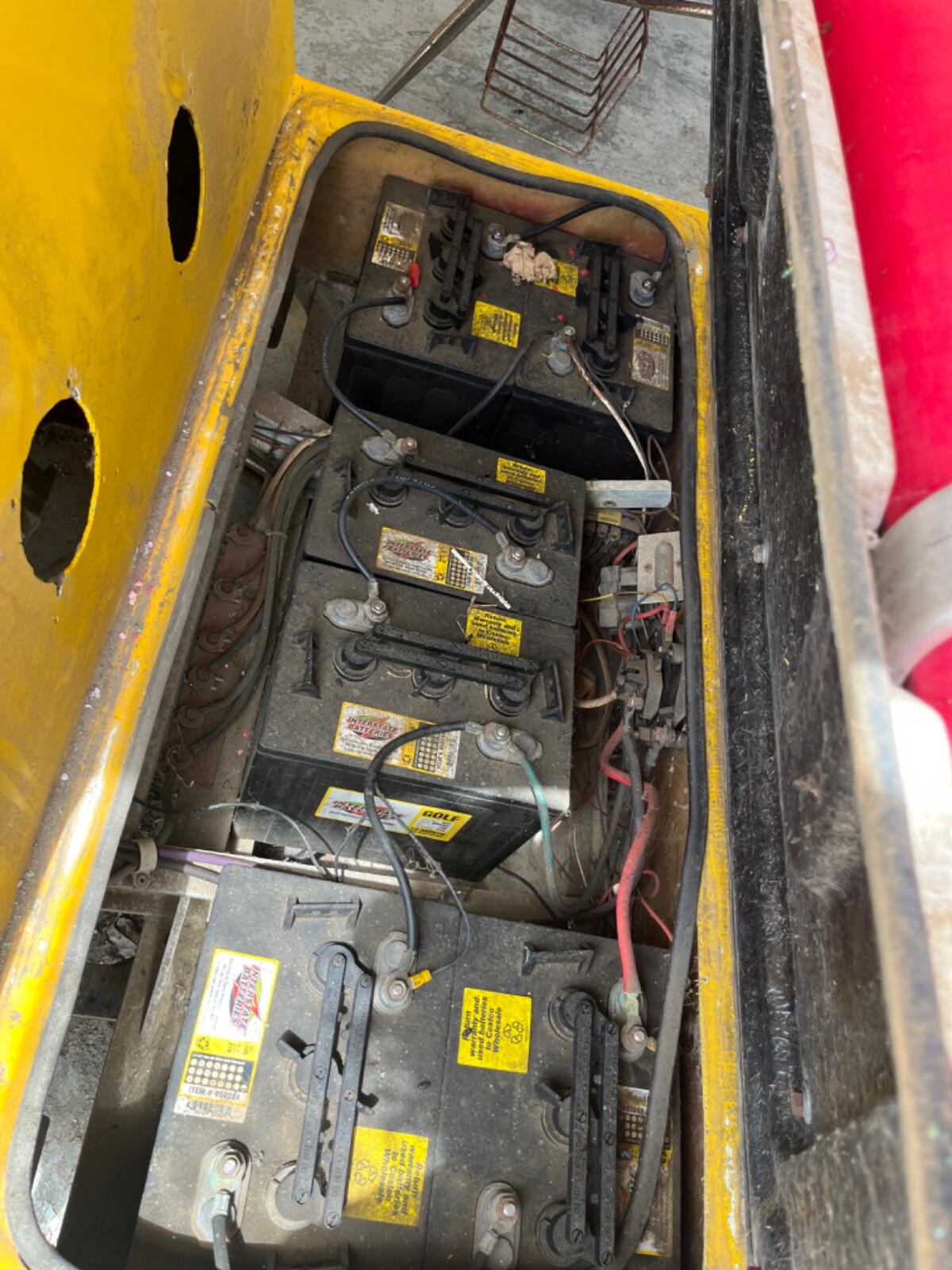 ELMCO Royal Ride Golf Cart model 11E, Club Car with Design Media Yellow