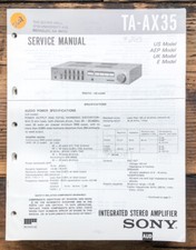 Sony TA-AX35 Amplifier Service Manual Original 