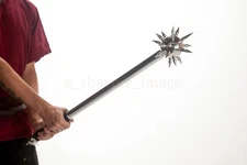 Medieval Spiked Ball Mace Silver (Stainless Steel) Morning Star Morgenstern 34+"