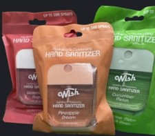 Wish Power Mist Assorted scent Hydrating Hand Sanitizer Spray ,Travel 1.2oz USA