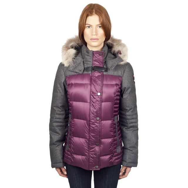 Pajar Canada Harper Lightweight Jacket Fur Burgundy Women SZ S L