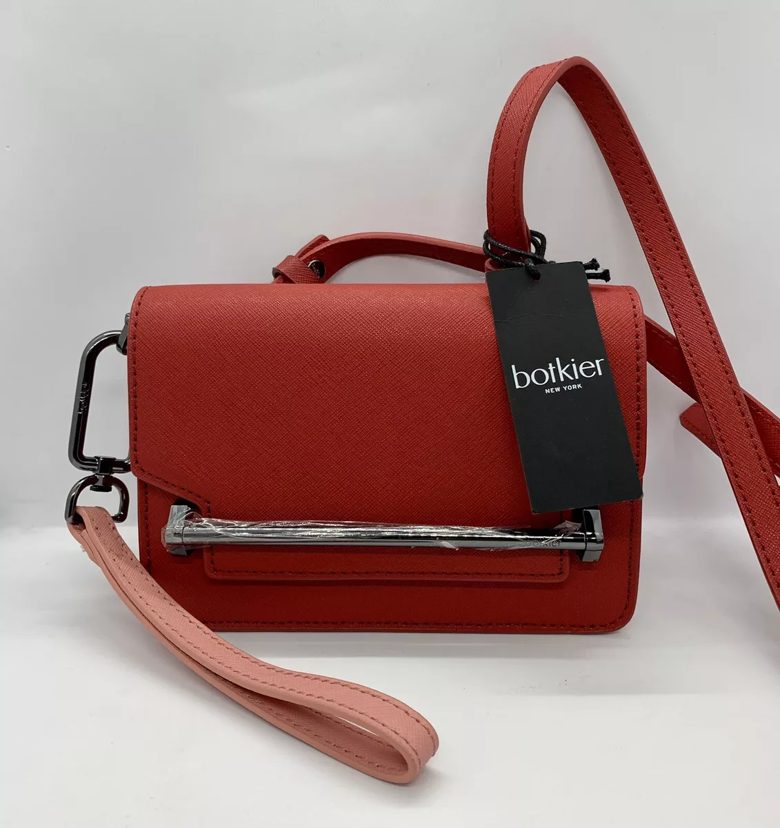 $188 NWT BOTKIER LEATHER LENNOX MINI CROSSBODY BAG PEPPER RED | eBay