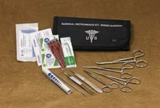 Elite First Aid First Aid Field Surgical Kit Comes in an Black canvas pouch. All