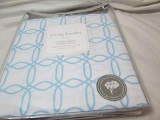 Living Textiles Baby Cotton Poplin Grey Links Fitted Sheet  Grey/White NEW