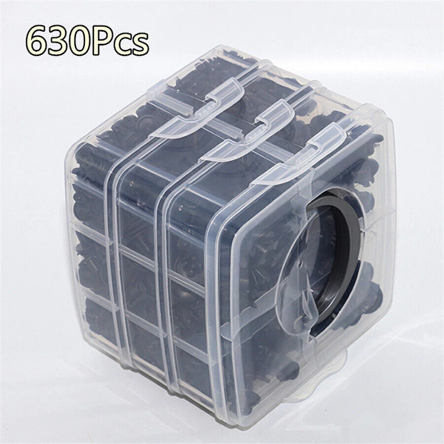 630 Piezas En Caja Plástico 13 Tipos 3 Capas Coche SUV Parachoques Sujetadores Clips Universales Foto 3 de 4