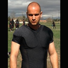 Padded Sports Shirt SHOULDER COLLARBONE Protective Gear Athletic Men Women