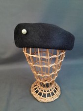 S-418. Black Tocado Hat. Pearl Pin Detail. CA 1950