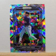 2023 Panini Prizm Baseball Larry Walker base CRACKED ICE Prizm card # 4