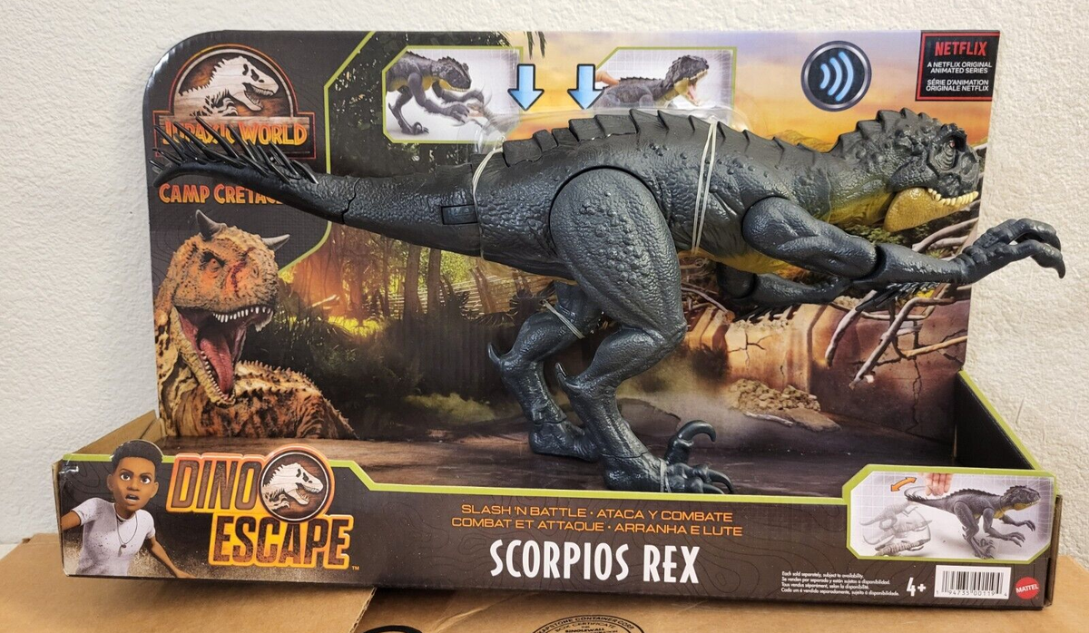 JURASSIC WORLD Camp Cretaceous Dino Escape Slash N Battle Scorpios