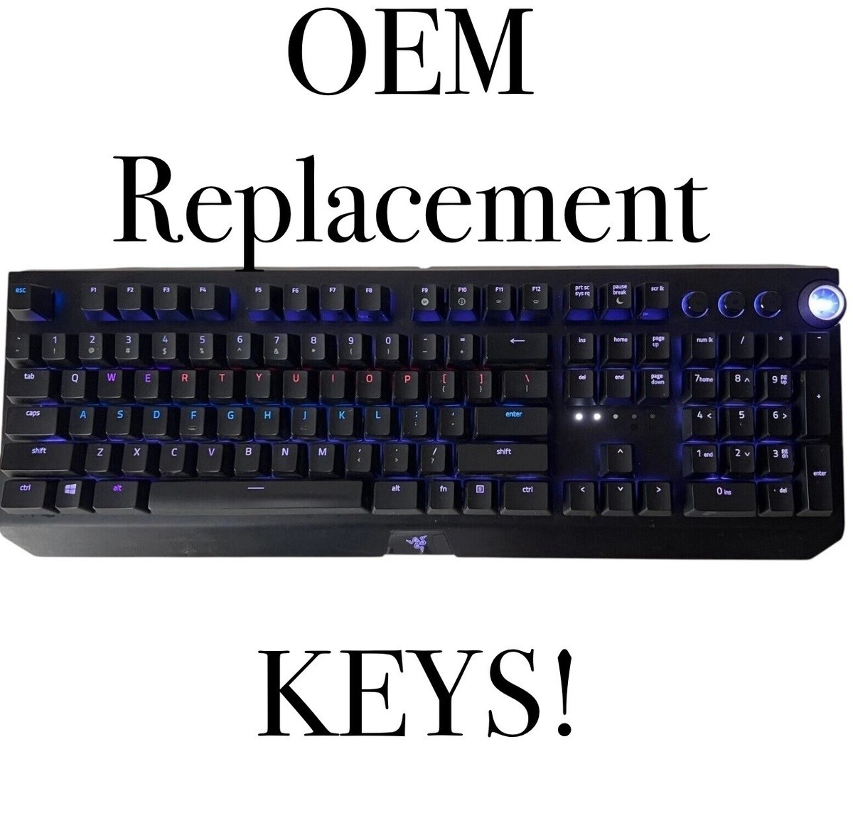 【美品】Razer BlackWidow Elite US配列＋キーキャップ Razer Blackwidow Elite OEM Replacement Keys SINGLE REPLACEMENT