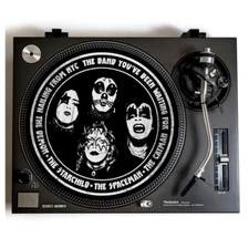 KISS Turntable Slipmat for Vinyl Records 12" DJ Slip Mat glam rock vinyls