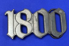 1990S Vintage 1800 Tequila Advertising Block Letter Cut Out Vintage Belt Buckle