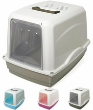 Lettiera igienica coperta per gatti modello Vicky con filtro colorata