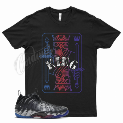Black KING T Shirt for N Foamposite Pro Gradient Soles Aurora Denim Lava