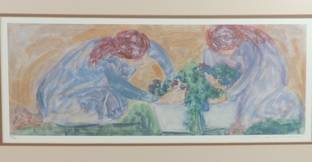 Barbara A. Wood Lithograph BLUE BELLS Signed & Numbered 26