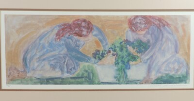 Barbara A. Wood Lithograph BLUE BELLS Signed & Numbered 26
