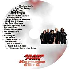 CUSTOM KARAOKE GRAND FUNK RAILROAD CD+G  19 SONG cdg LOCOMOTION AMERICAN BAND +