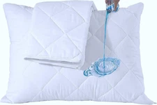 Waterproof Quilted Pillow Protectors Standard Ultra Soft Thick Pair 20x26 Inches