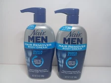 2 Nair Men Hair Removal Body Cream 13 oz (368 g) Each Lot Women Lotion Unisex
