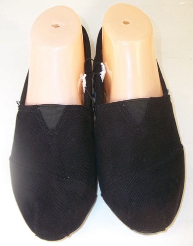 Isabel espadrillas Wos US 7 solette basse in pelle velluto a coste tessuto nero 5571 - Foto 2 di 7
