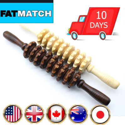 Wooden Muscle exercise Roller maderoterapia Trigger Points Fascia Massage roller