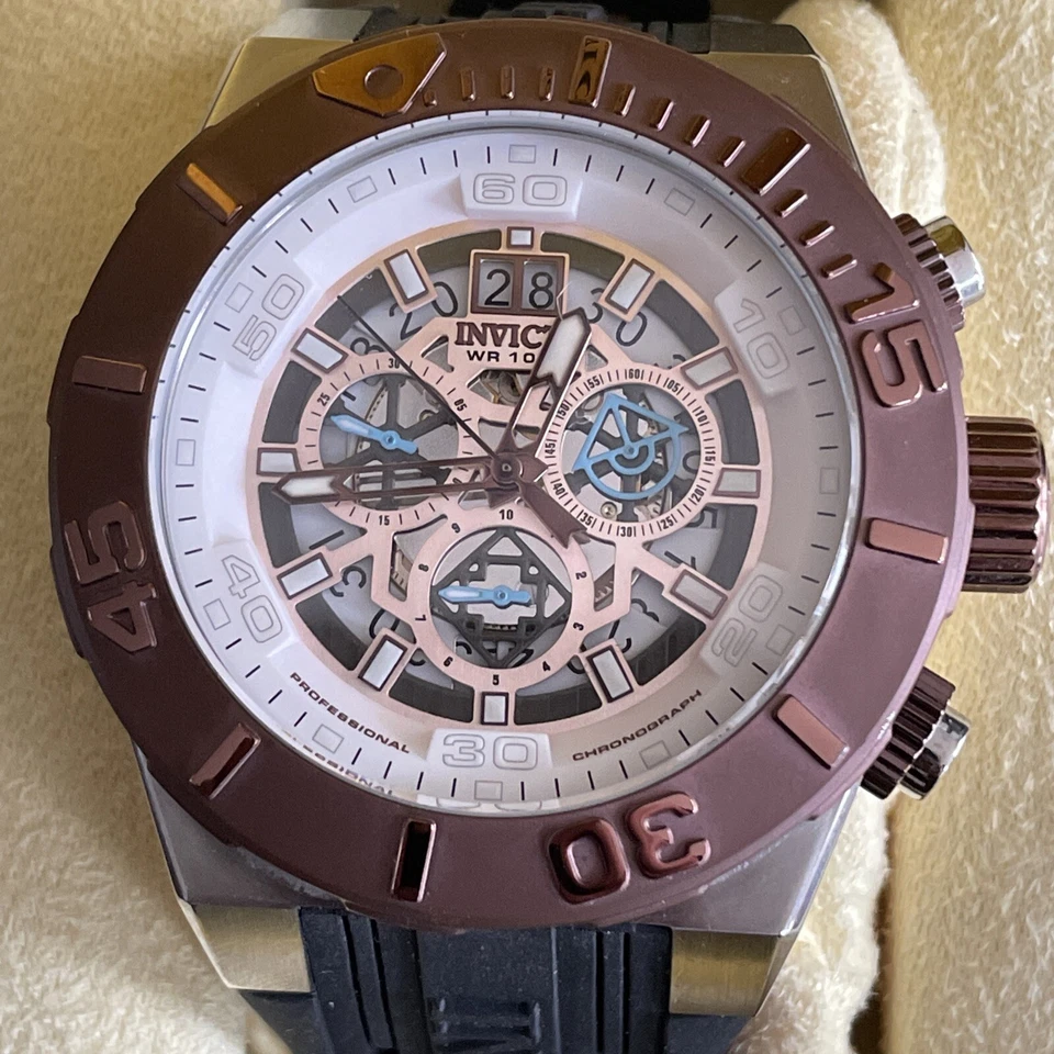 Invicta 15892 Men’s Aviator Gyro Chronograph Brown Bezel Skeleton Watch - image 2 of 4